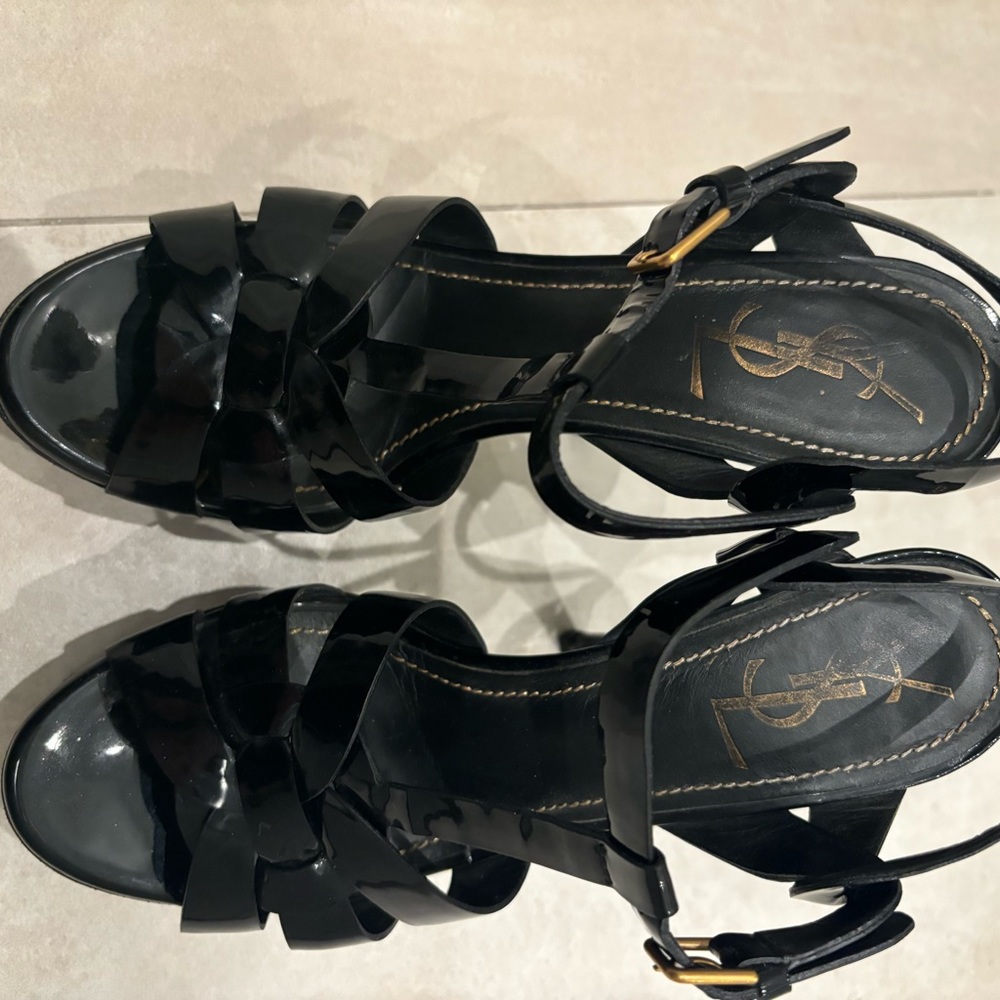 YSL patent leather black